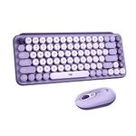 Logitech POP Keys + POP Mouse - Wireless Keyboard and Bluetooth Mouse Combo with Typewriter-Style Mechanical Keys, Emoji Features, Cute Compact Design - Cosmos