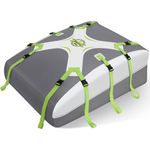 Sailnovo Car Roof Bag, Roof Box for Car, 20 cubic feet, Upgrade Waterproof Cargo Bag for All Vehicles with/without Roof Rack, Anti-Slip Mat, 6 Door Hooks (Classic-Grey Green, 20 Cubic Feet)