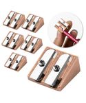 Mr. Pen- Handheld Metal Pencil Sharpener with 2 Holes, 6 Pack, Rose Gold, Colored Pencil Sharpener, Pencil Sharpeners Handheld Pencil Sharpener Manual Pencil Sharpener, Hand Held Pencil Sharpener