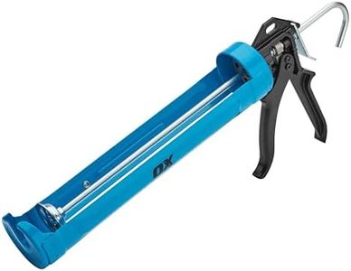 OX Pro 29 Ounce Heavy Duty Caulk Gun - 18:1 Thrust Ratio 360-Degree Rotating Barrel Caulking Gun - Steel and Aluminum Construction with Ergonomic Handle Caulking Tool OX-T046502