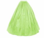 JANAK Full length long flared silk skirt (Light Green)