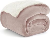 Homestan Sherpa Fleece Blanket Single Bed for Winter 220GSM, Super Soft Kambal Single Bed, Ideal for Mild Winters, AC Blankets for Winter, 60x90 inches (Blush Pink, Single)