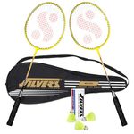 Silver's Micro Badminton Kit (2 Racquets with Full Cover, 1 Box Shuttlecock Pack of 3)