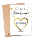 only the best grandparents get promoted to great grandparents card pregnancy announcement scratch card PA22