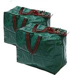 Ram® 2 X Large Christmas Decoration Storage Bags Tinsel Baubles Xmas Decor Zipped Storage Bags