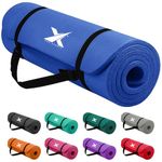 Xn8 Sports Yoga mat 15mm Thick NBR Exercise Mat - Non-Tearable Pilates Mat with Extra Carry Strap- Lightweight Yoga Mats for Women Men for Aerobics, Lunges, Planks Indoor & Outdoor 61x20x1.5 cm