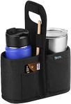 Beautyflier Drink Carrier with Handle for Delivery Reusable Insulated Coffee Cup Carrier Portable 2 Cup Holder with Handle Organizer Tote Bag for Hot & Cold Drinks