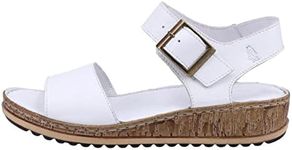 Hush Puppies Women's Ellie Wedge Sandal, White, 5 UK