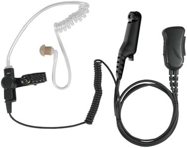 Sheepdog Pro Acoustic Tube Earpiece with Microphone, Compatible with Motorola R7, ION and MXP600, Black Cable (SPM-1300-M20), Premium Headset