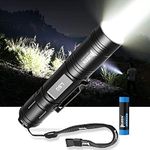 WUBEN L50 Torch Rechargeable Torch, Pocket Torch 1200 Lumens Torches Led Super Bright, Tactical Torch 5 Light Modes for Daily Use, Walking, Camping, Emergency