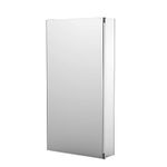 Sunrosa Medicine Cabinet with Mirror Door, 16"×31.5" Bathroom Tempered Glass Mirror Cabinet,Wall-mountable and Recessed-in Mirror Cabinet, 1 Door Medicine Cabinet with Tempered Glass Mirror I