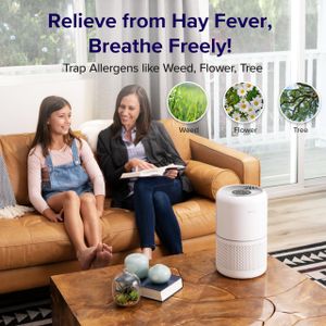 LEVOIT Air Purifier for Home Bedroom, HEPA Filter, 80m², White