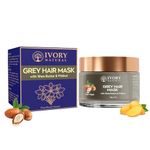 Ivory Natural Grey Mask for Hair (50 Gram) - Ayush Ministry Certified - To Supports Early Greys & Get White to Black Hair Naturally for Both Men & Women