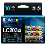 10 Pack E-Z Ink (TM LC203XL Compatible Ink Cartridges Replacement for Brother LC203 XL LC201 to use with MFC-J480DW MFC-J880DW MFC-J4420DW MFC-J680DW MFC-J885DW (Black, Cyan, Magenta, Yellow)