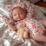 BABESIDE Lifelike Reborn Baby Dolls - Skylar, 17-Inch Real Baby Feeling Realistic-Newborn Sweet Smile Sleeping Dolls Girl Handmade Baby Doll That Looks Real for Kids Age 3 +