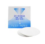 Eisco Labs Premium Qualitative Filter Paper, 9cm Dia., Medium Speed (85 GSM), 10? (10 Micron) Pore Size - Pack of 100