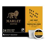 Marley Coffee Single Serve K-Cup Compatible Capsules, Get Up Stand Up, Light Roast, 24 Count