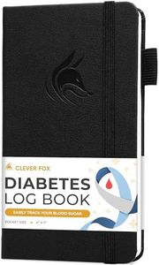 Clever Fox Diabetes Log Book – Daily Diabetic Food Journal with Blood Glucose Tracker – Blood Sugar Notebook for Diabetics Control (Black)