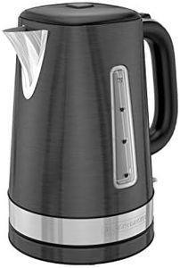 BLACK + DECKER 1.7L Electric Kettle Cordless in Black Stainless Steel, KE1400BSC