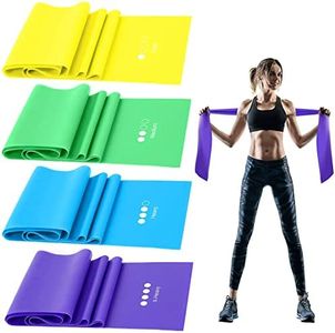GIEMIT Resistance Bands Set,TPE Elastic Bands with 4 Resistance Levels (Light to X-Heavy)，Exercise Bands for Recovery, Physical Therapy,Fitness,Yoga,Pilates,Rehab,Strength Training