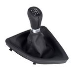 L & P Car Design L&P A277-1 Gear Knob Gear Stick Gaiter Gear Lever Lever Lever, Perforated, Black, 6 Gears Compatible with BMW 1 Series E81 E82 E87 E88 Knob Plug Play Gear Knob