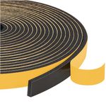 Yotache Foam Weather Stripping Seal Tape 3 Rolls 1/2" W X 1/8" T for Doors and Windows Gasket Insulation Soundproofing, 50 Ft Length (3 X 16.5 Ft Each)