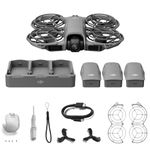 DJI Neo 2 Fly More Combo, 4K Drone With Camera, Palm Takeoff & Landing, Gesture Control, ActiveTrack, Omnidirectional Obstacle Sensing, 3 Batteries (Neo 2 Fly More Combo)