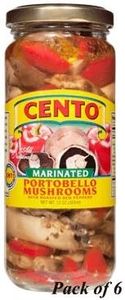 Cento Marinated Portobello Mushrooms with Roasted Red Peppers, Pack of 6
