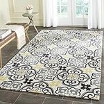 Safavieh Four Seasons Collection FRS230A Hand-Hooked Grey and Ivory Indoor/Outdoor Area Rug (5' x 8')