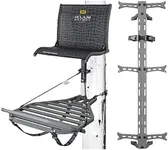 Hawk Hang-On Tree Stand, 26.5" x 31.5" Platform, Helium Kickback LVL & 3 Pack Climbing Sticks