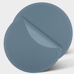 Extra Large Silicone Microwave Mat & Food Cover- Mat as Bowl Holder, Cover for Splatter Guard, Multi-Use Silicone Trivet Pot Holders, Drying Mat for Kitchen Counter, 12"Heat Resistant Mat, Blue 2Pack