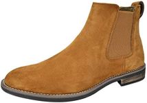Bruno Marc Men's Urban-06 Camel Suede Leather Chelsea Ankle Boots - 10.5 M US