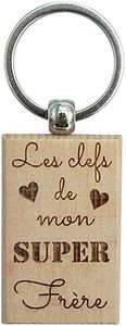Ernestine - Porte clés frère - cadeau frère ou beau frère porte clefs - cadeau homme fête famille - cadeau original beau frère - idée cadeau porte clefs frère - cadeau famille frère et annonce frère
