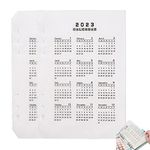 6 Holes Loose-Leaf Lined Inserts, 2 Pcs Clear A5 Binder Divider Page Tab Cards, 2023 Calendar for A5 6-Ring Notebook