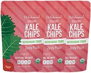 Dr. Fuhrman Organic Kale Chips Zesty Pizza | Oil-Free Vegan Snack | No Salt Added, Non-GMO, Plant-Based Healthy Chips | 3 Pack