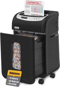 VidaTeco Micro-Cut Paper Shredder – High Security, Home Office