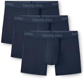 Tommy John Men's Air Cool Mesh 4" Trunk Underwear, 3-Pack, Dress Blues, Large