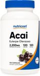 Nutricost Acai 550mg, 120 Capsules - Veggie Capsules, Non-GMO, Gluten Free