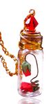 Rose Bud in a Bottle - Enchanted Rose - Rose in a Bottle Vial Necklace