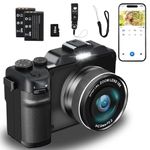 Digital Camera,4K 48MP 18X Digital Zoom Autofocus Vlogging Camera with 32G Memory Card 2 Batteries,Cameras for Photography Camcorder for YouTube