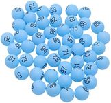 Toyvian 100pcs Numbered Balls 1-100 Lottery Balls Table Tennis Balls Printed Ping Pong Balls with Numbers for DIY Project Bingo Game Entertainment - Blue