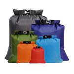 Lixada 6 PCS Outdoor Waterproof Bag Dry Sack for Drifting Boating Floating Kayaking Beach (Multicolor)