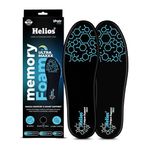 Helios® Memory Foam Ultra Max Insoles for Men | Trim to Fit Size 8-13 | Insole for shoes |Orthotic Shoe Inserts for Cushioning, Arch Support Insole & All-Day Comfort (Black, 8 to 13 (Trim to fit)Pack1)