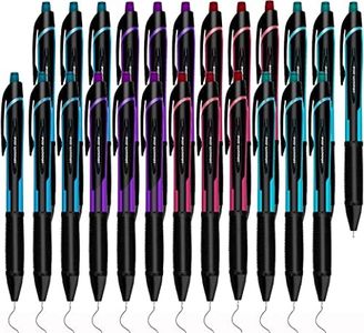 MyLifeUNIT Gel Pens, Black Fine Point Gel Pen for Super Smooth Writing, 0.5mm Retractable Pens with Quick-Drying Ink, Innovated Tip Tech (24 Pack)