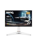 BenQ MOBIUZ EX271U 27” 4K eARC 165Hz 1ms DP 1.4 HDMI 2.1 65W USB-C Gaming Monitor, 95% P3, DisplayHDR 400, Freesync Premium, KVM, Pixsoul Engine, Remote Controller