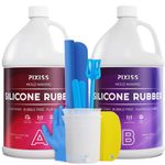 Silicone Mold Making Kit Liquid Silicone Rubber Bubble Free Translucent Clear Mold Making Silicone-Mixing Ratio 1:1-Molding Silicone for Resin Molds, Silicone Molds DIY (4kg/Gallon Kit)