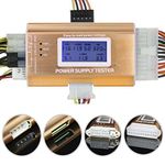 LEAGY 20/24 4/6/8 PIN 1.8" LCD Computer PC Power Supply Tester for SATA, IDE, HDD, ATX, ITX, BYI, BTX, PCI-E, Connectors Gold Color