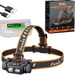 Fenix HM60R V2.0 1600 Lumens Rechargeable Headlamp, Spotlight & Floodlight with Red Light, Lightweight for Camping, Hiking, Caving, Construction w/EdisonBright Acc case
