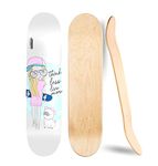 Jaspo Rider Girl 7 Layer Canadian Maple Waterproof Professional Grade Concave Deck (31"X8") (Wooden Deck Only)-Made in India.