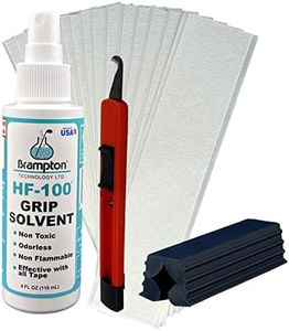 Brampton Premium Golf Grip Kit for Golf Club Regripping - 15 Premium 2"x10" Golf Grip Tape Strips, Rubber Vise Clamp, & 4 oz HF-100 Non-Toxic, Non-Flammable, Odorless Golf Club Grip Solvent